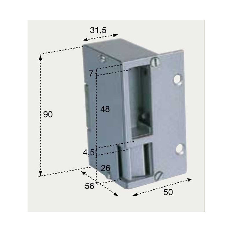 Gâches électriques aluminium en applique - 12 volts < professionnels
