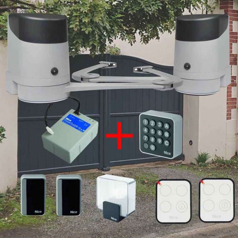Motorisation nice HOPPKIT avec batterie secours et clavier radio Motorisation nice HOPPKIT avec batterie secours et clavier radio