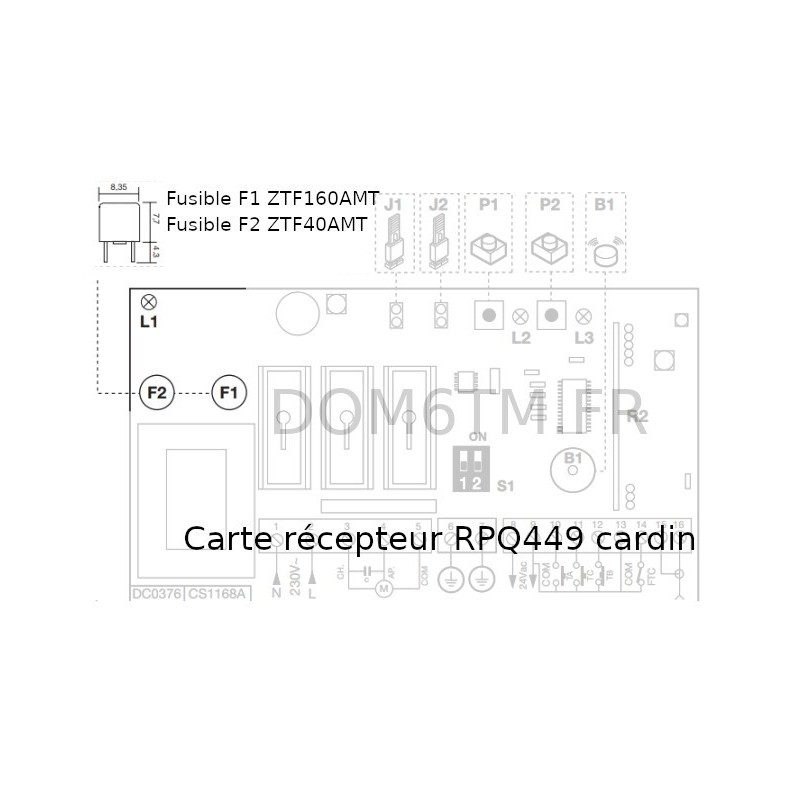 Fusible 160mA pour RPQ449 CARDIN