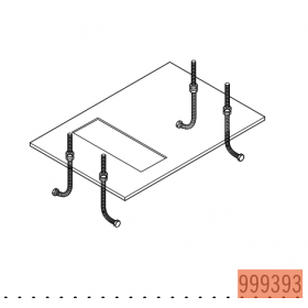 Plaque de sol pour moteur coulissant cardin SL1524