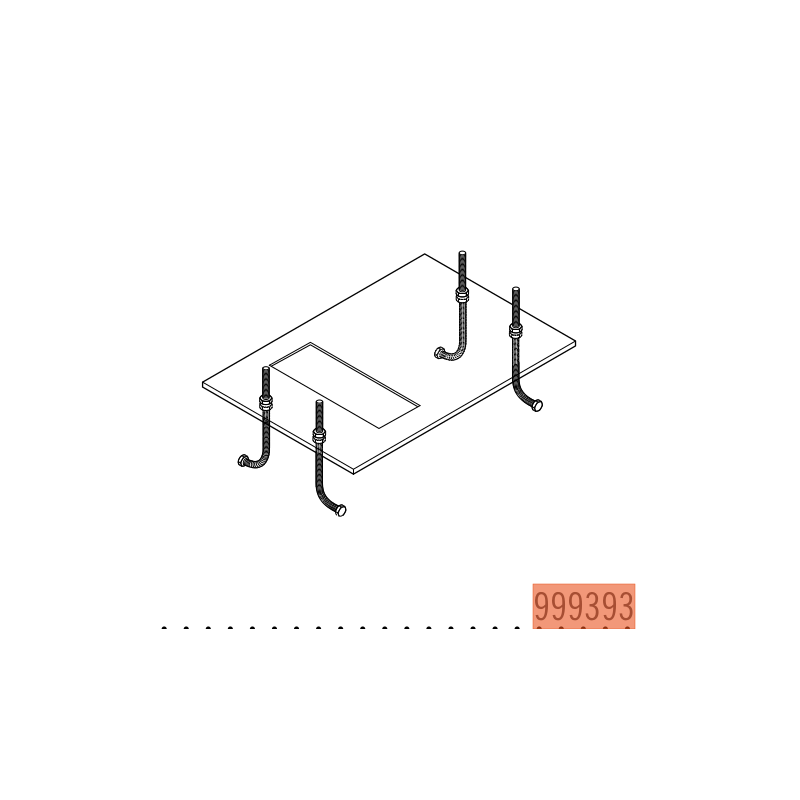 Plaque de sol pour moteur coulissant cardin SL1524