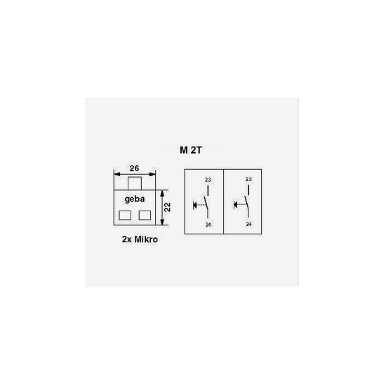 MR 1-2T Contact à clé impulsionnel 2 positions encastré