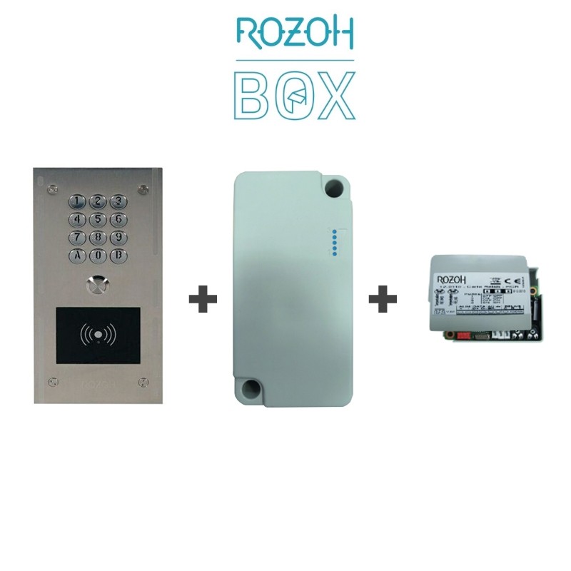Rozoh box vidéo 1 bouton avec lecteur badges Rozoh box vidéo 1 bouton avec lecteur badges