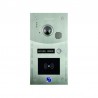 Interphone vidéo 1 bouton avec clavier + lecteur mains-libres - inox