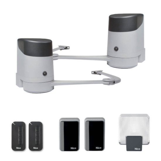 Kit de motorisation Nice HOPP pour portail battant avec 2 télécommandes. Offre promotionnelle dom6tm