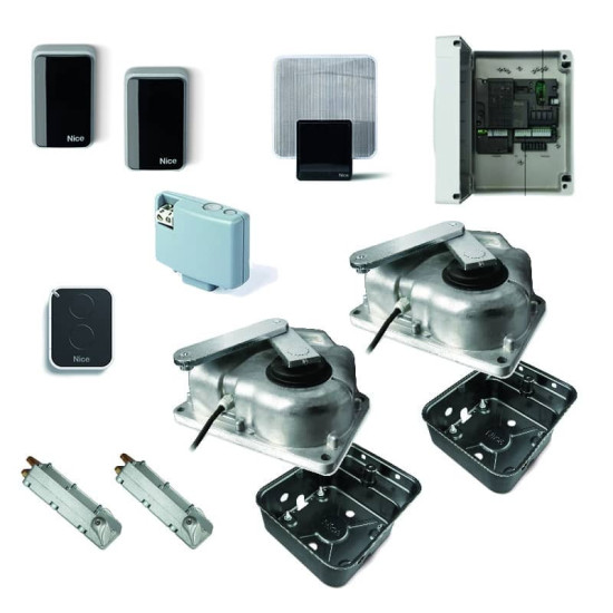 Kit moteurs enterré en 230 volts Nice pour portail battant