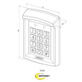 K1000 Clavier à codes saillie 2 relais sewosy (2)