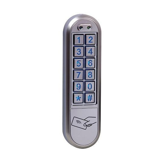 KRN1000 Clavier à codes etroit saillie 2 relais avec lecteur de badges