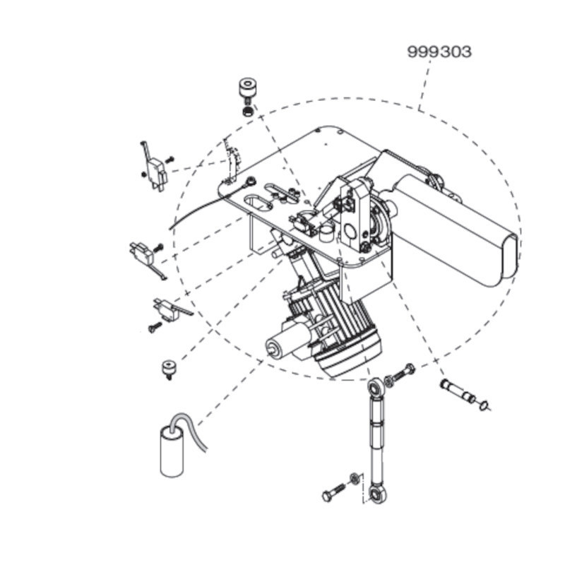 Groupe supérieur câble EL613 Cardin – Pièce détachée 710/EL613