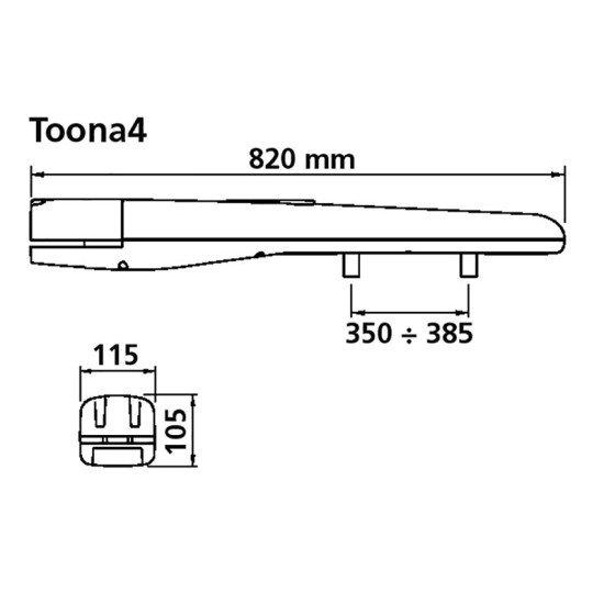 Vérin réversible électromécanique 230V TOONA 4 – Nice