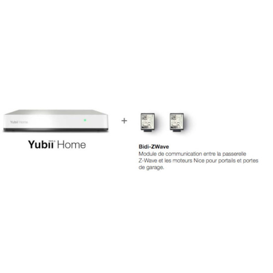 Kit integrant une box domotique yubii home et 2 modules bidi z wave - nice