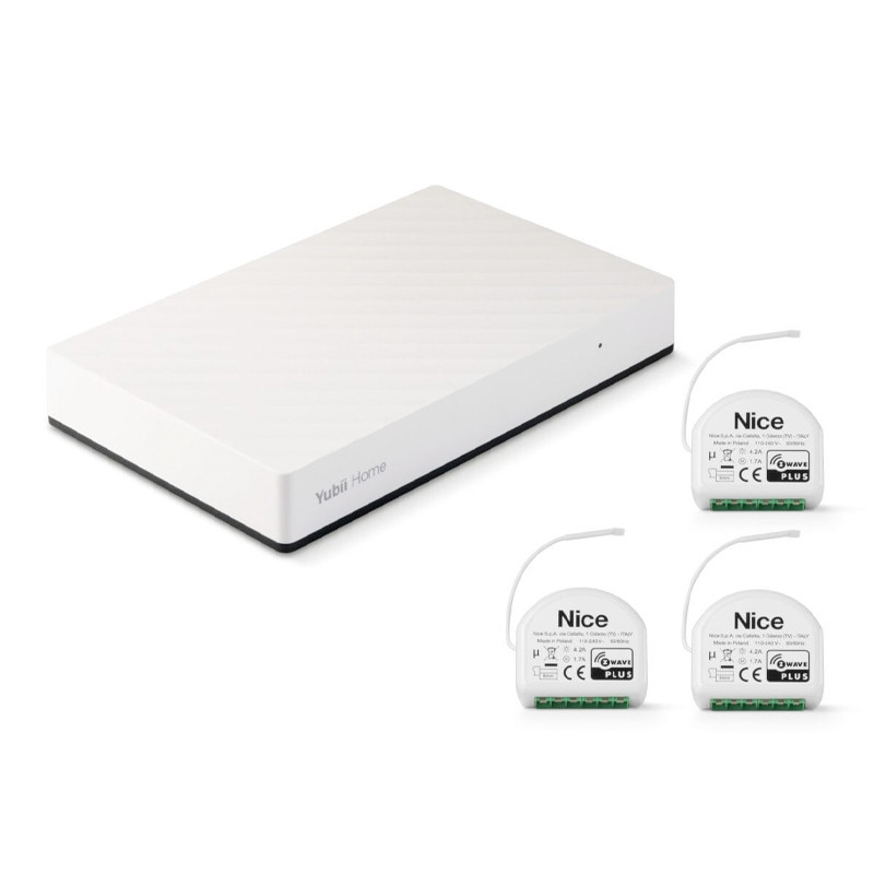 Kit integrant une box domotique yubii home et 3 micromodules bidishut - nice