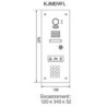  Platine encastré avec clavier pour JPS4AEDFL