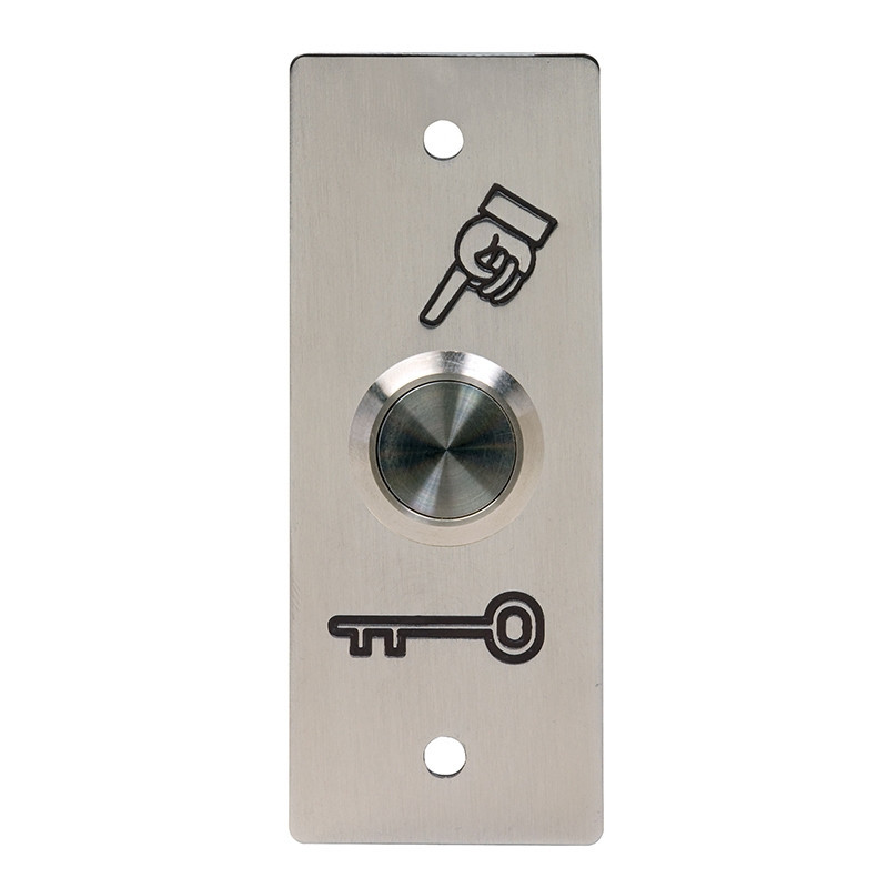 Bouton poussoir inox encastré