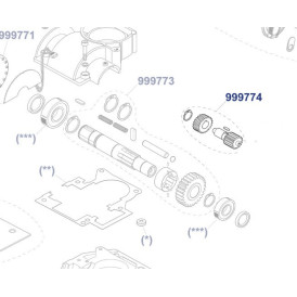 999774 - arbre primaire pour moteur coulissant SL824 et SL1524
