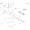 999774 - arbre primaire pour moteur coulissant SL824 et SL1524