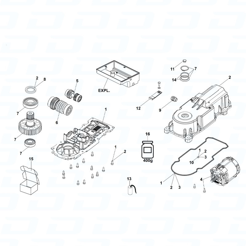 Moteur enterré FAAC 770N 230V | Motorisation portail battant