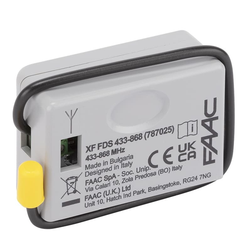 Récepteur FAAC XF FDS 433/868 MHz — Double fréquence sécurisée
