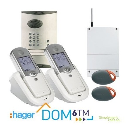 Hager LCP04F Interphone radio 2 appartements avec clavier à codes