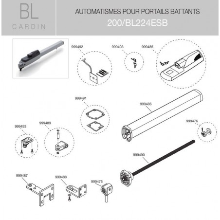 Profilé couverture vis + tête profilé BL224