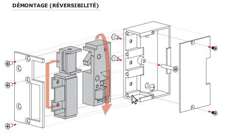 GARHT12 gâche électrique 2 temps